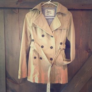 { AMERICAN EAGLE } - Xsmall -trench coat jacket.